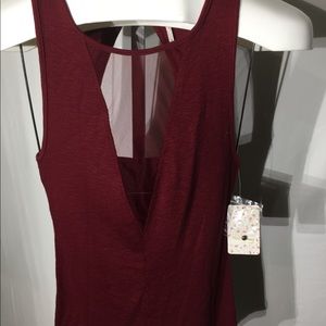 Free people semi shear v neck top